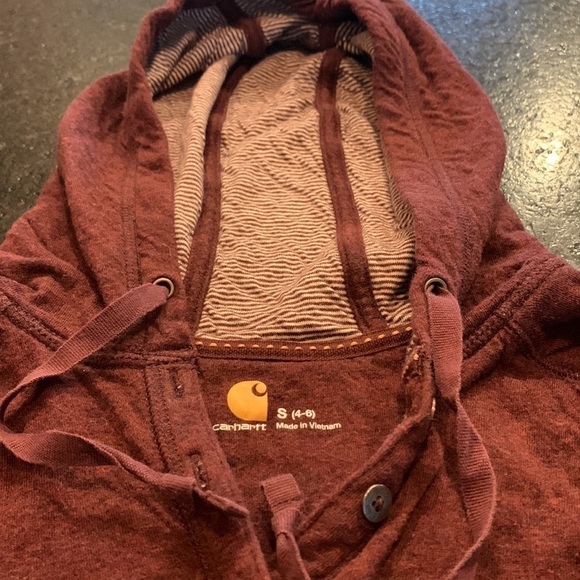 Carhartt hoodie Back to school boys or girls maroon long sleeve hoodies - Picture 7 of 9